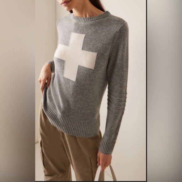 NWOT ALPS & Meters Cashmere Alpine Knit Ski Race Sweater - Picture 1 of 7